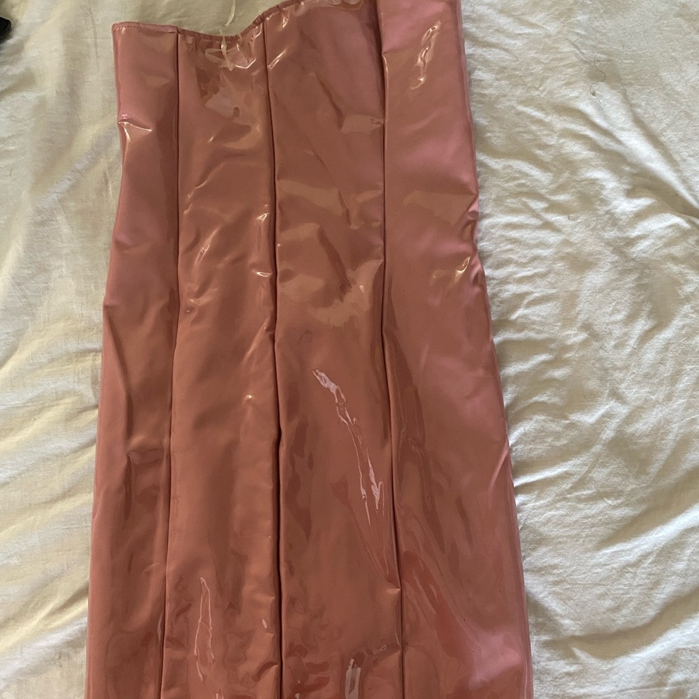 Pink plastic body dress